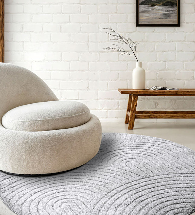 Elle Decoration Vloerkleed Elle Decoration New York Rond  - Grijs