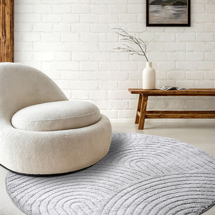Elle Decoration Vloerkleed Elle Decoration New York Rond  - Grijs