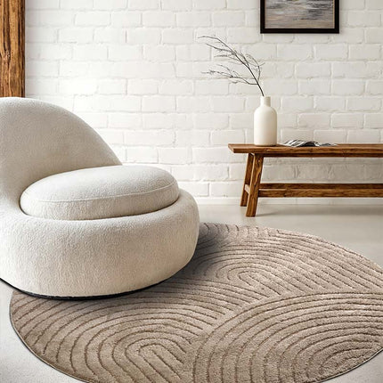 Elle Decoration Vloerkleed Elle Decoration - New York Rond - Taupe