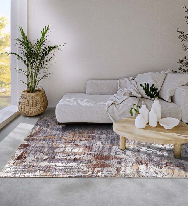 Elle Decoration Vloerkleed Malard - Koper/goud