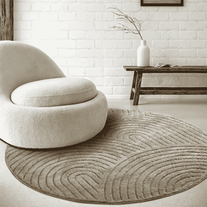Elle Decoration Vloerkleed Panglao Rond - Taupe