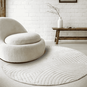 Elle Decoration Vloerkleed Panglao Rond - Wit