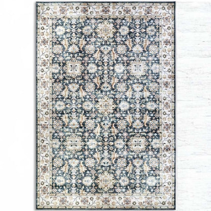Elle Decoration Vloerkleed Saveh - Blauw/creme