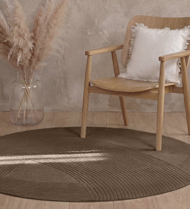 Ted Baker Vloerkleed Victoria Rond - Bruin