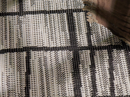 Vloerkleed Crouch Rond - Zwart Wit