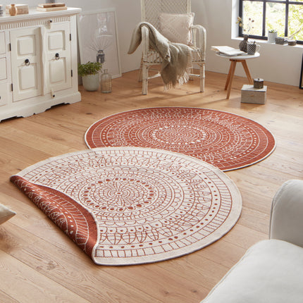 Vloerkleed Porto  - terracotta cotta creme