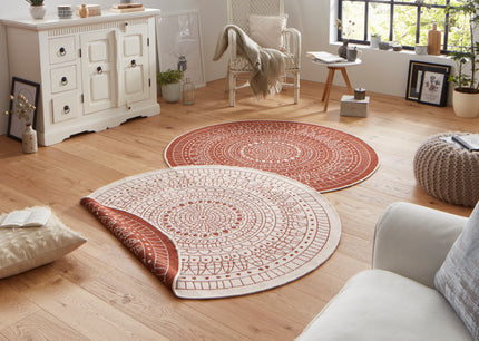 Vloerkleed Porto  - terracotta cotta creme