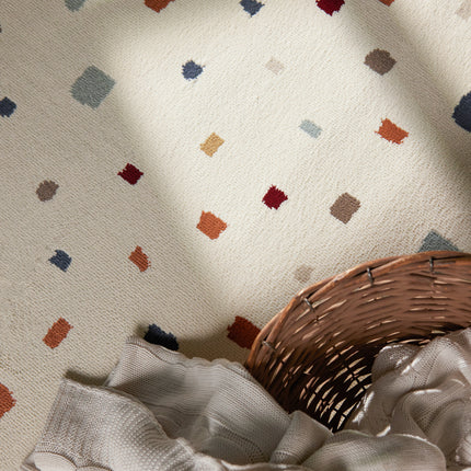 Vloerkleed Funny Squares Rechthoekig - Creme Multicolor
