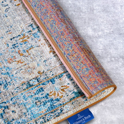 Vloerkleed Teppich Rene Rechthoekig - Crème/Blauw
