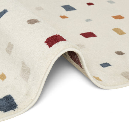 Vloerkleed Funny Squares Rechthoekig - Creme Multicolor