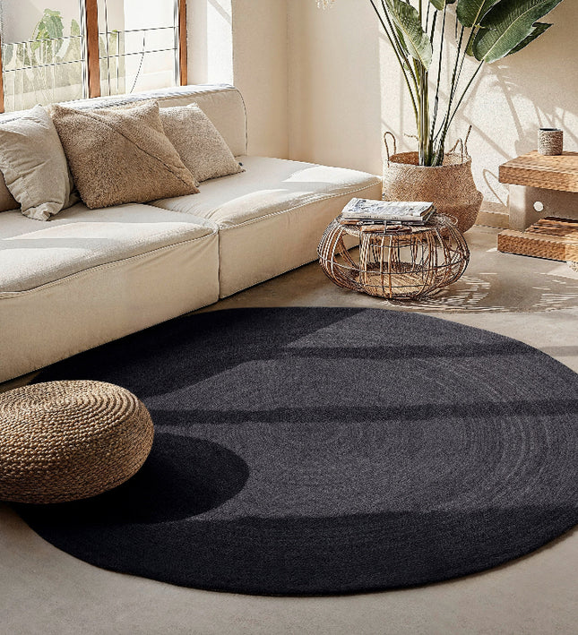 Vloerkleed Rangpur Rond - Zwart