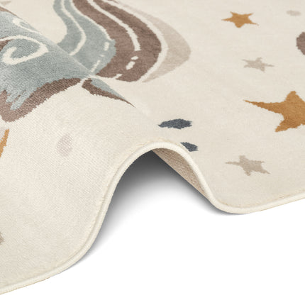 Vloerkleed Einhorn Rond - Creme Multicolor