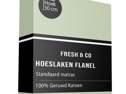 Hoeslaken - Katoen Flanel - Groen