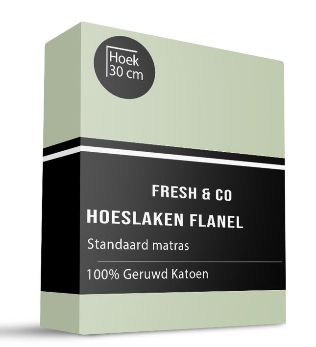 Hoeslaken - Katoen Flanel - Groen