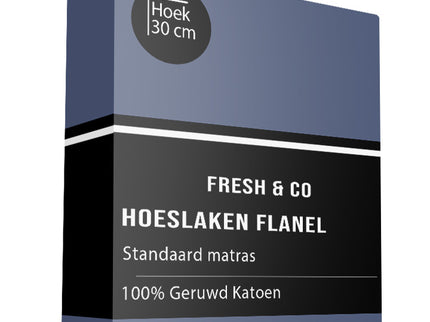Hoeslaken - Katoen Flanel - Navy