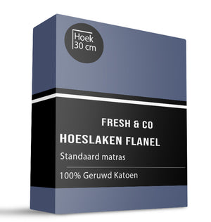 Hoeslaken - Katoen Flanel - Navy