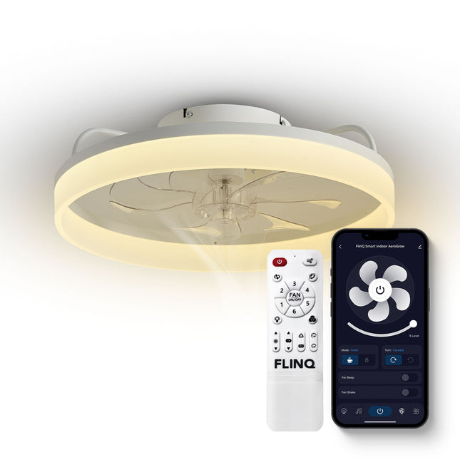 Smart Plafondventilator AeroGlow met Verlichting - Wit