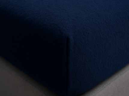 Topper Hoeslaken - Katoen Flanel - Navy