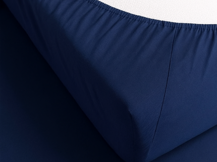 Hoeslaken Katoen Flanel - Navy