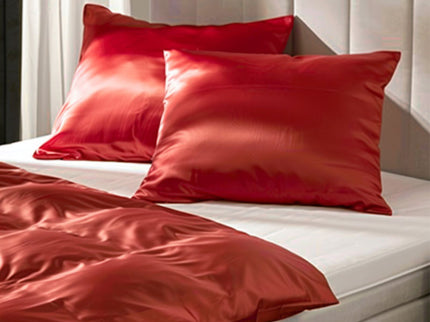 Fresh and Co 2-PACK: Kussenslopen Silk Satin - Rood