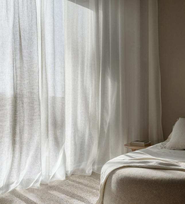 Fresh and Co 2-PACK: Vitrage Gordijnen - Haken of Ringen - Wit