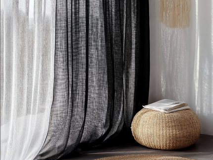 Fresh and Co 2-PACK: Vitrage Gordijnen - Haken of Ringen