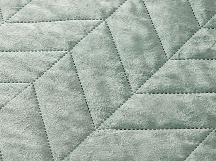Fresh and Co Bedsprei Velvet Prisma - Groen