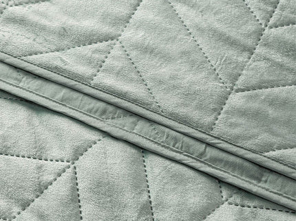 Fresh and Co Bedsprei Velvet Prisma - Groen