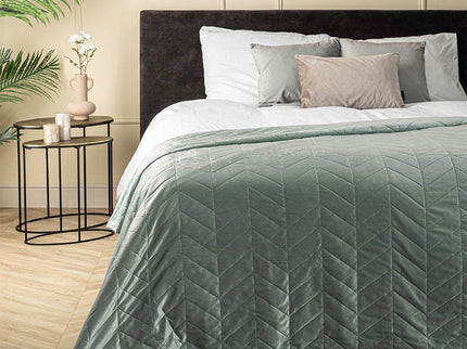 Fresh and Co Bedsprei Velvet Prisma - Groen