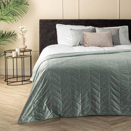 Fresh and Co Bedsprei Velvet Prisma - Groen