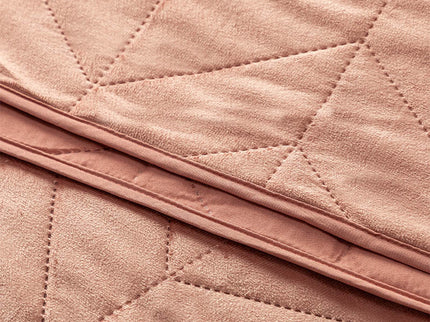 Fresh and Co Bedsprei Velvet Prisma - Roze