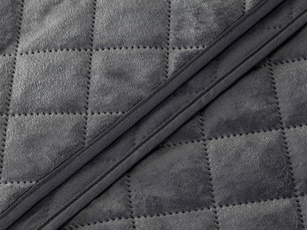 Fresh and Co Bedsprei Velvet Ruit - Antraciet