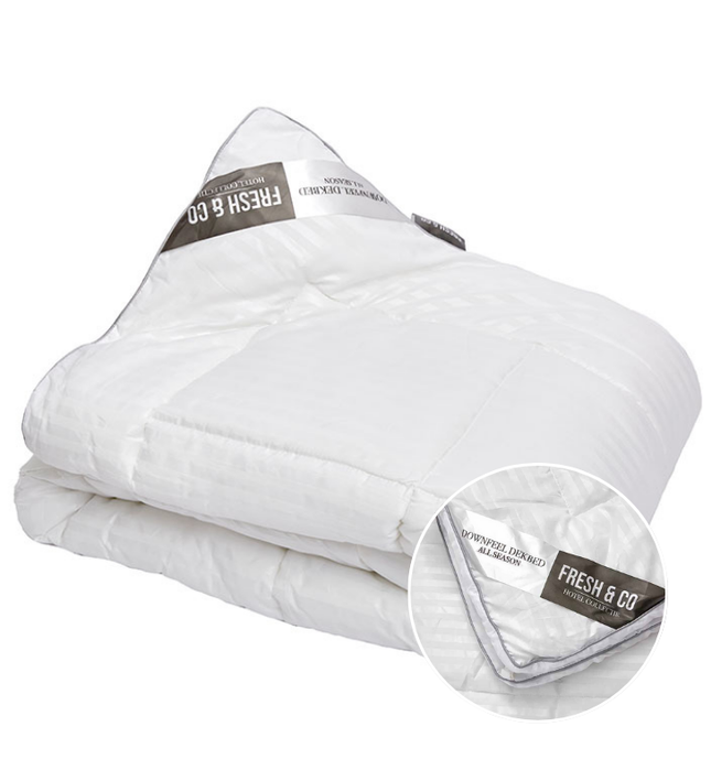 Fresh and Co Dekbed - Hotel Stripe Micro Dons - All-Season