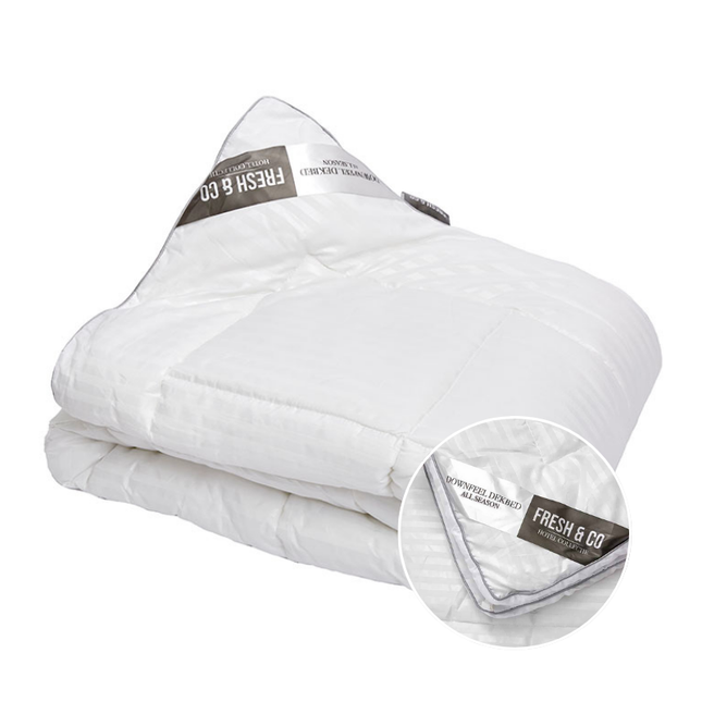 Fresh and Co Dekbed - Hotel Stripe Micro Dons - All-Season