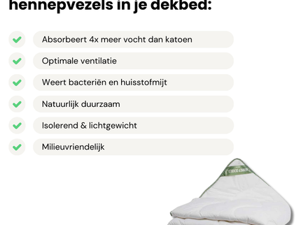Fresh and Co Dekbed - Natuurlijk Hennep