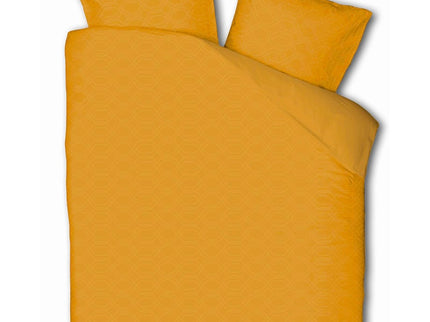 Fresh and Co Dekbedovertrek Embossed Art Deco - Okergeel