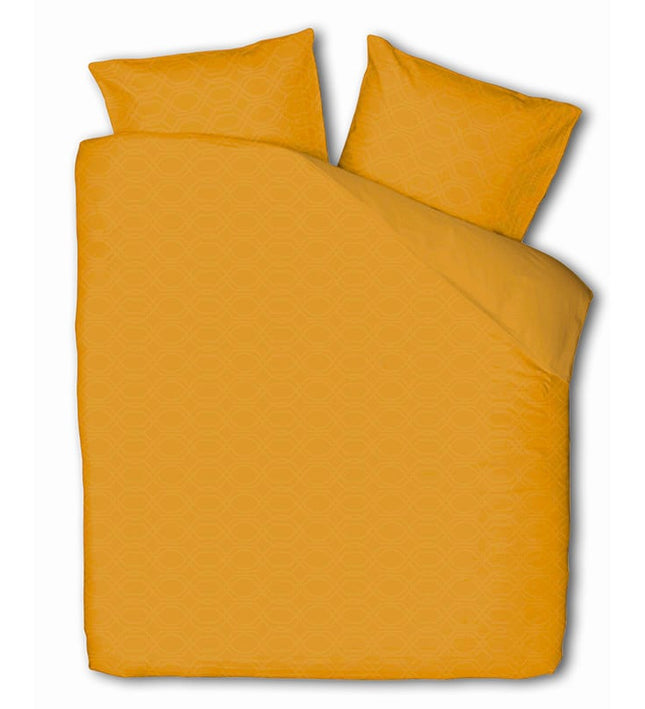 Fresh and Co Dekbedovertrek Embossed Art Deco - Okergeel