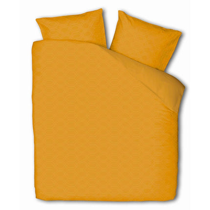Fresh and Co Dekbedovertrek Embossed Art Deco - Okergeel