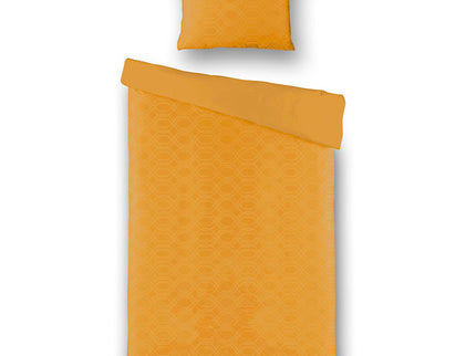 Fresh and Co Dekbedovertrek Embossed Art Deco - Okergeel