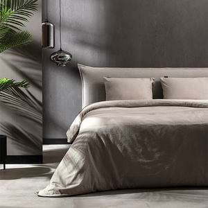 Fresh and Co Dekbedovertrek Katoen Flanel - Uni - Taupe - 200 x 200/220 cm