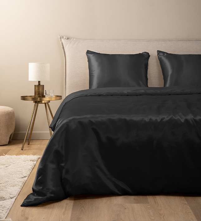 Fresh and Co Dekbedovertrek Silk Satin - Antraciet