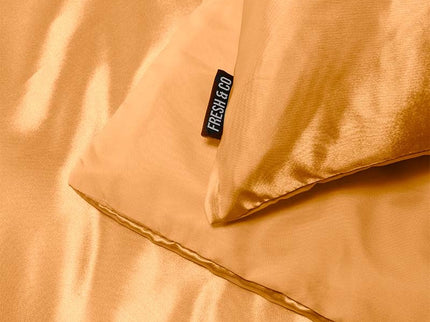 Fresh and Co Dekbedovertrek Silk Satin - Bruin