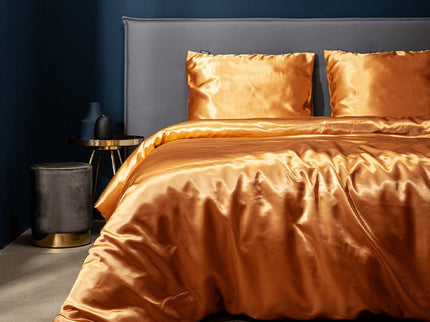 Fresh and Co Dekbedovertrek Silk Satin - Bruin