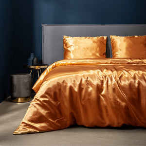 Fresh and Co Dekbedovertrek Silk Satin - Bruin