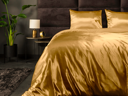Fresh and Co Dekbedovertrek Silk Satin - Goud