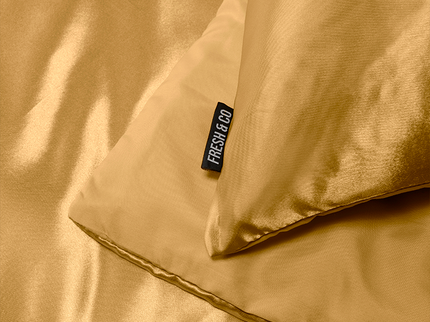 Fresh and Co Dekbedovertrek Silk Satin - Goud