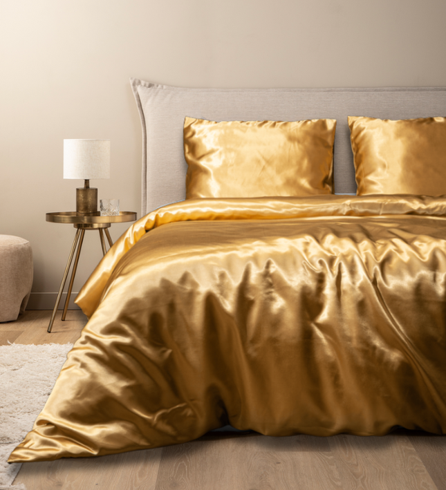 Fresh and Co Dekbedovertrek Silk Satin - Goud