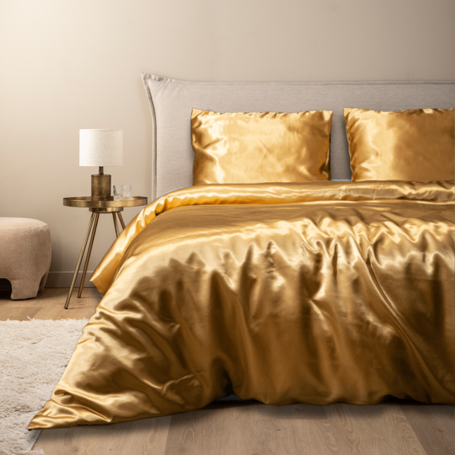 Fresh and Co Dekbedovertrek Silk Satin - Goud