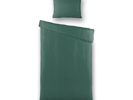 Fresh and Co Dekbedovertrek Silk Satin - Groen - 140 x 200/220 cm