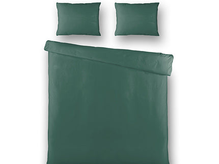 Fresh and Co Dekbedovertrek Silk Satin - Groen - 140 x 200/220 cm